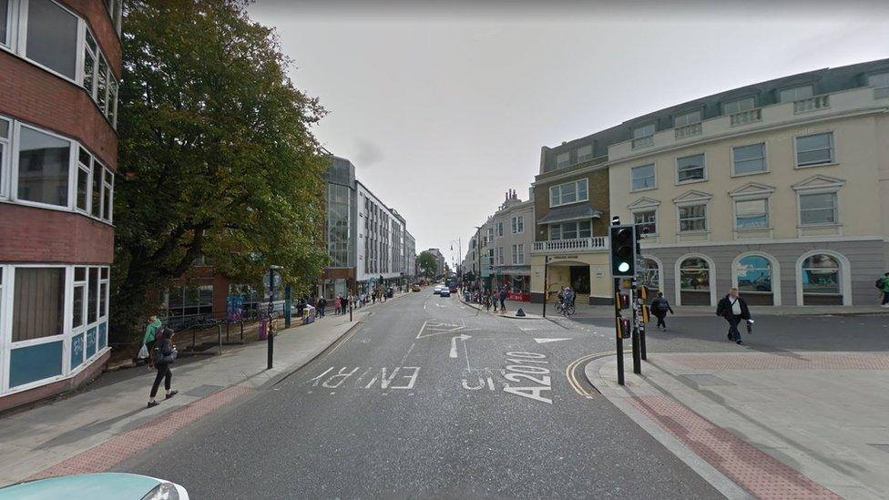 Queen's Road, near the junction with Gloucester Road