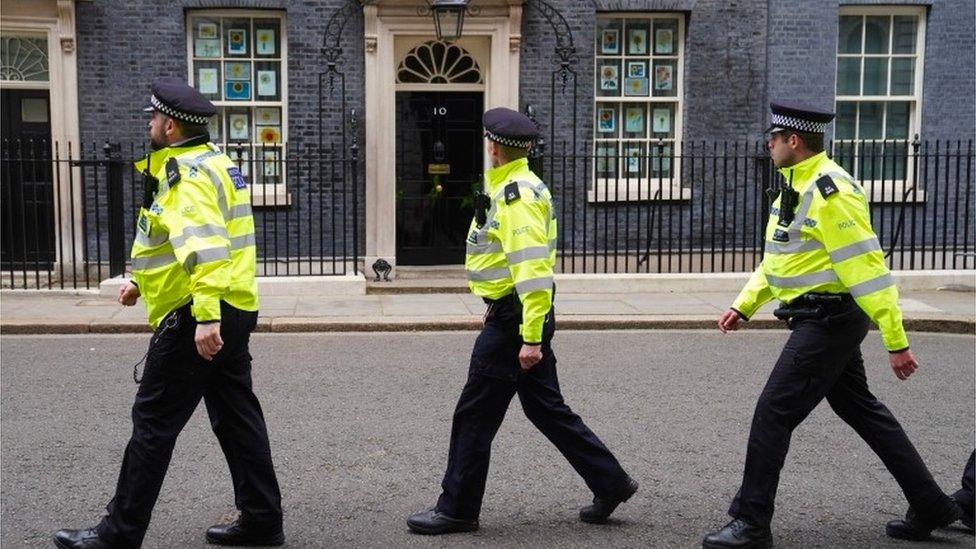 Police outside 10 Downing St