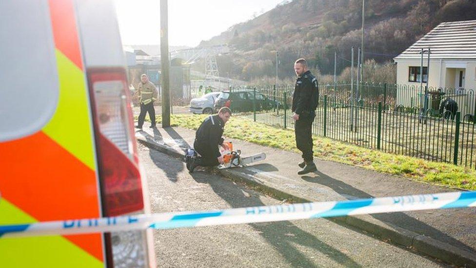 The incident happened in Long Row, New Tredegar