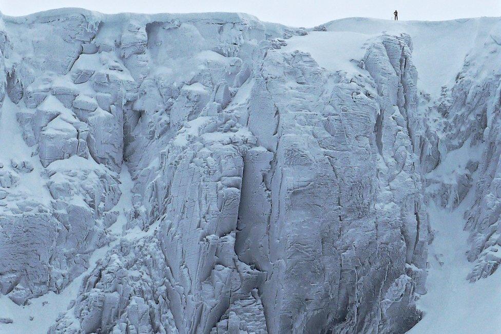 A frosted buttress in Coire an Lochain in Northern Cairngorms