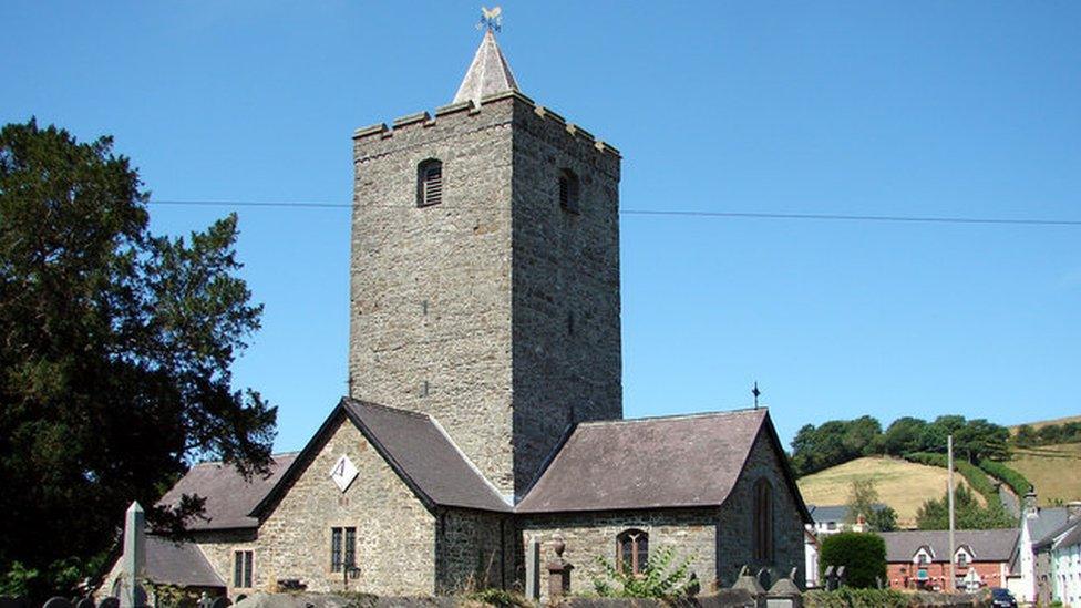 The parish church in Llanfihangel-y-creuddyn, Ceredigion