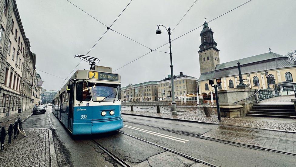 A tram in Gothenburg