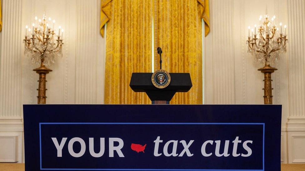 An event celebrating the Republican tax cut plan in the East Room of the White House in Washington DC on Friday, June 29, 2018