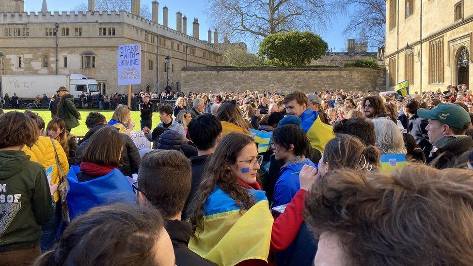 Ukraine protest in Oxford