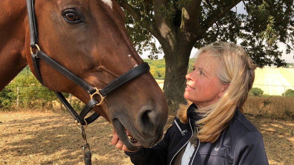 Steph with a horse