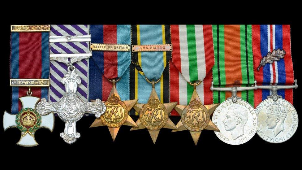 Group Captain Brian Kingcome's seven medals