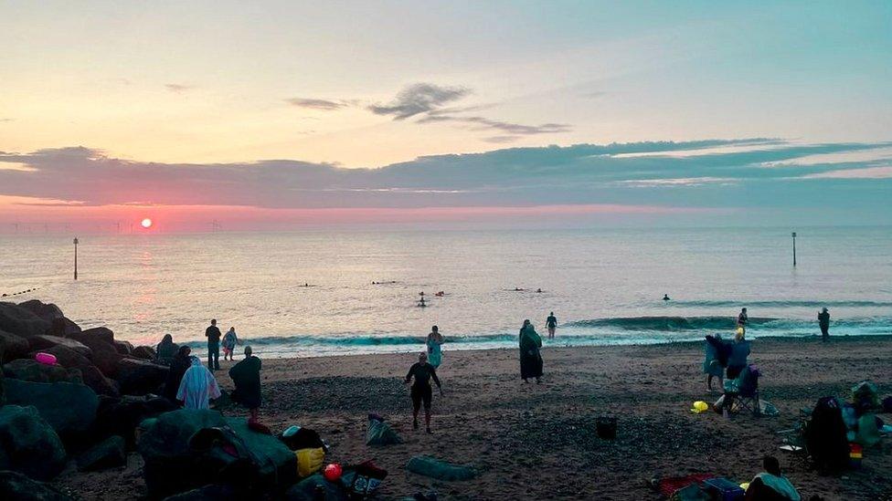 Swimmers in Withernsea