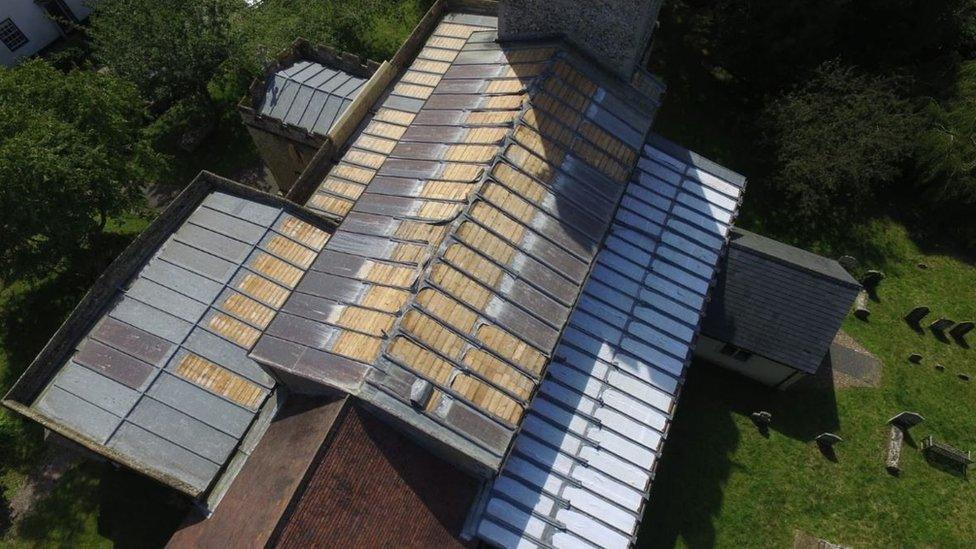 Church roof from above