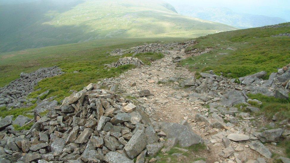 Cairns on the Tŷ Nant Path, Cadair Idris