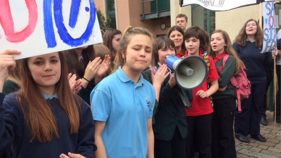 Schools protest