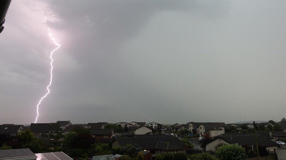 Lightning in Fraserburgh