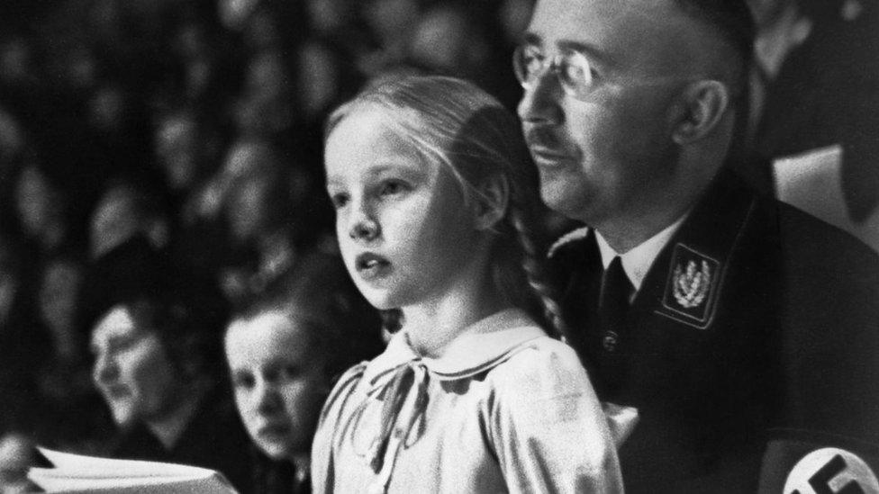 Gudrun Burwitz pictured at event in 1938 with her father