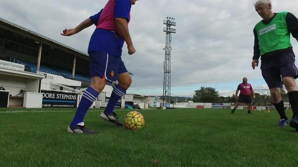 Playing walking football