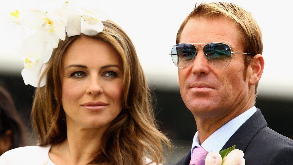 Elizabeth Hurley and Shane Warne in 2011