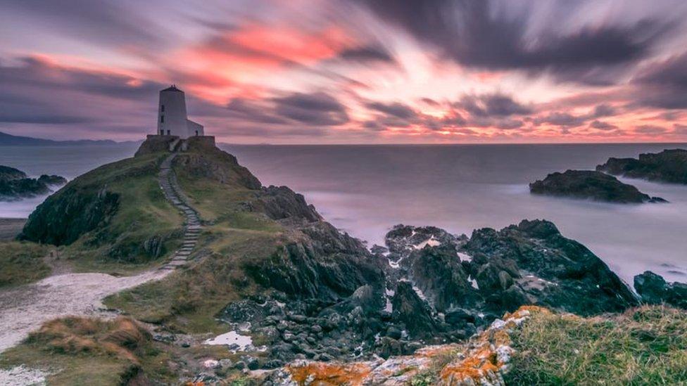 This view of Ynys Llanddwyn, on Anglesey, was captured by Sian Monument.