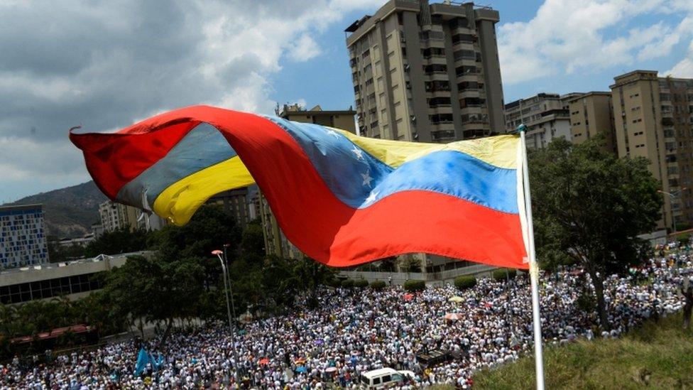 Protest march in Caracas, 22 April 2107