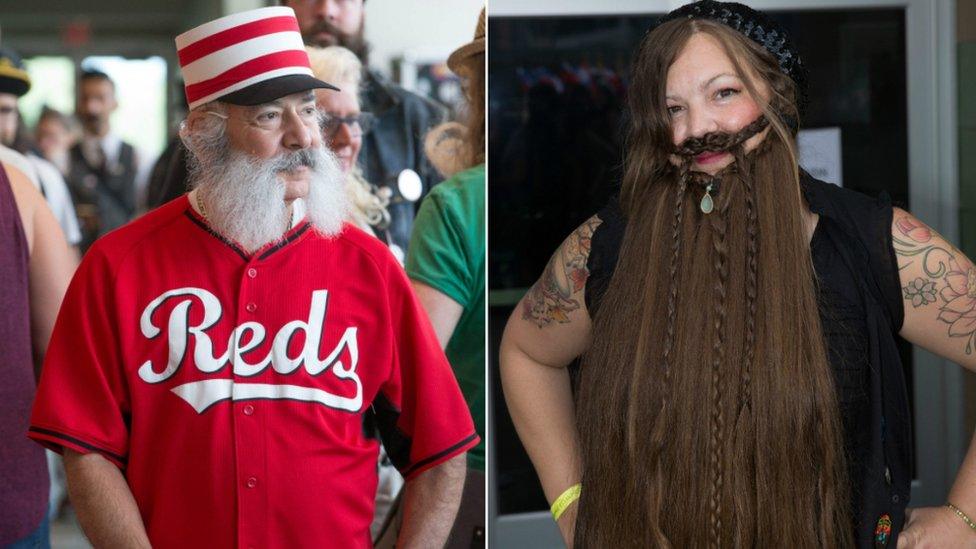 Composite image of competitors at the 2017 Remington Beard Boss World Beard Moustache Championships