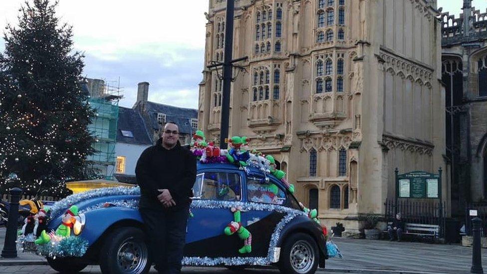 Andrew Gough with his VW Beetle