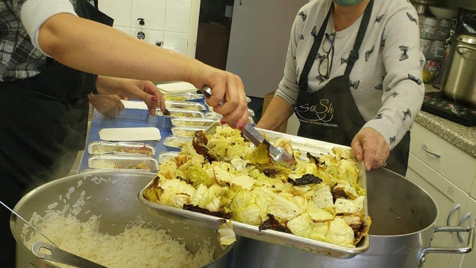 Food being prepared