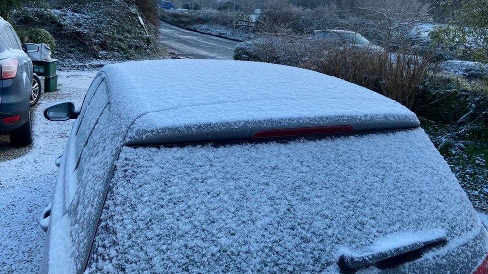 Snow in Ermington, Devon