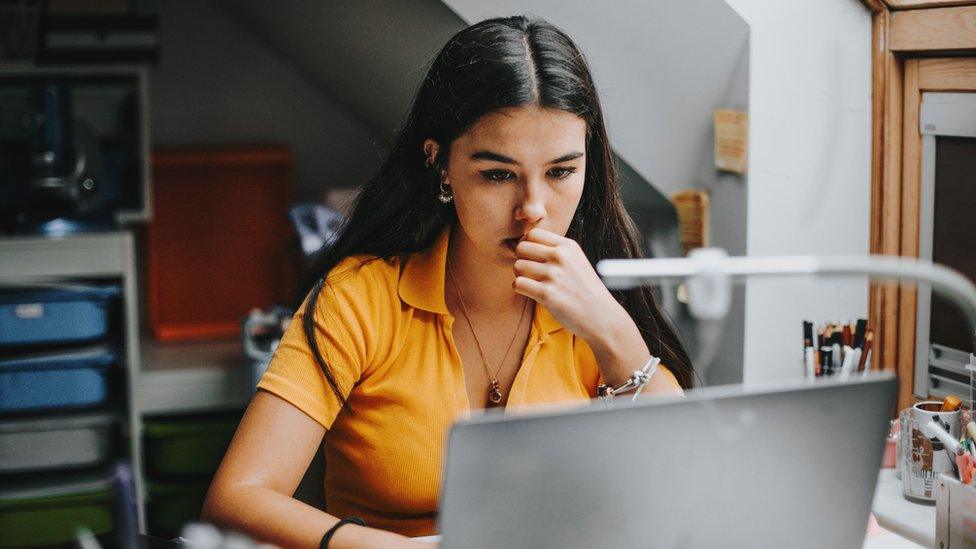 Student at laptop