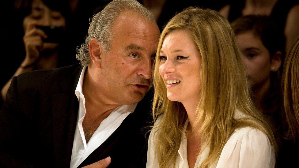 Sir Philip Green and Kate Moss