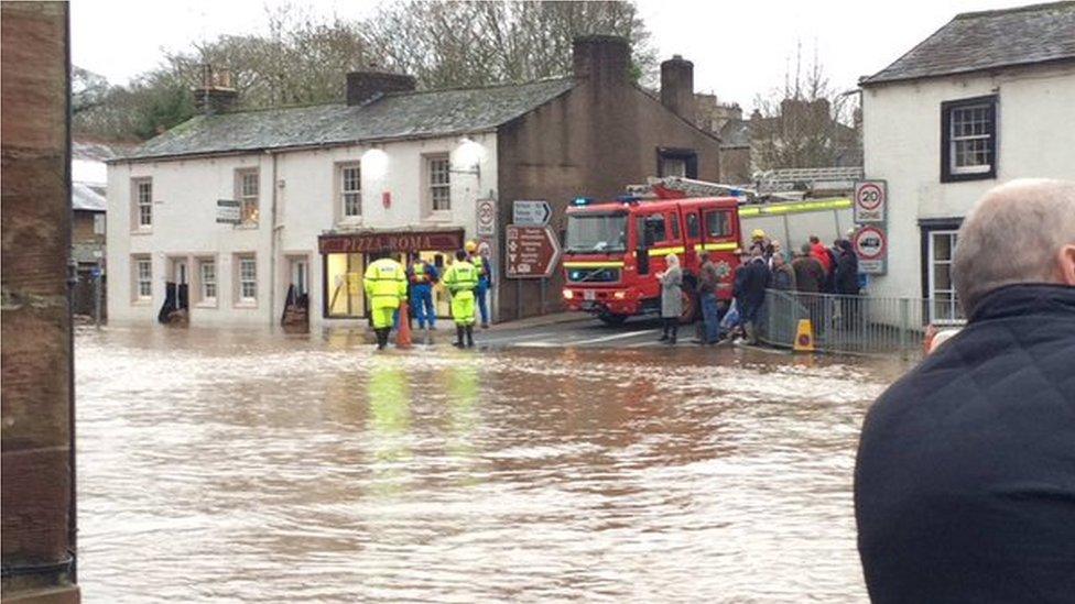 Appleby floods and fire engine