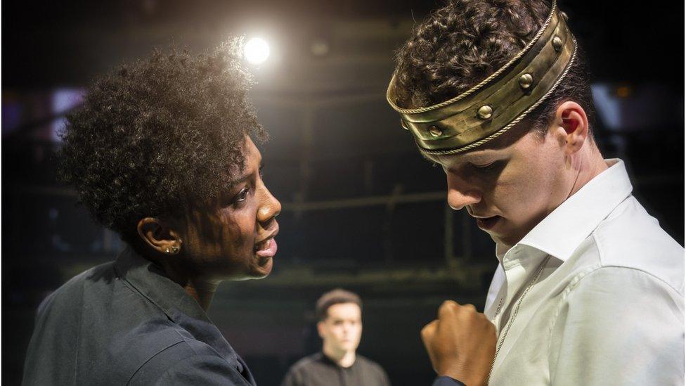 Jade Anouka as Queen Margaret and Max Runham as Henry VI