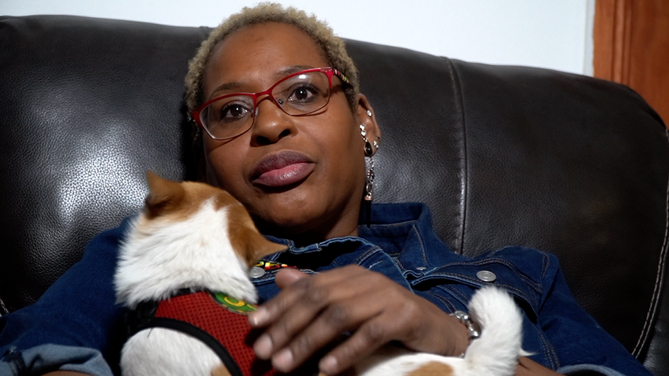 Thelma with her dogs