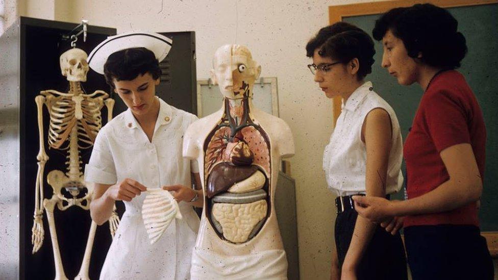 Unnamed women in Calgary, Alberta, 1955