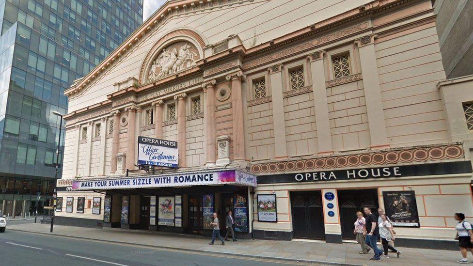 An outside view of Manchester Opera House in Quay Street