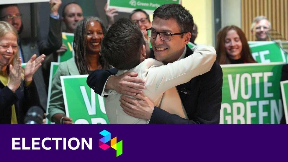 Green Party co-leaders Carla Denyer and Adrian Ramsay during the Green Party General Election campaign launch