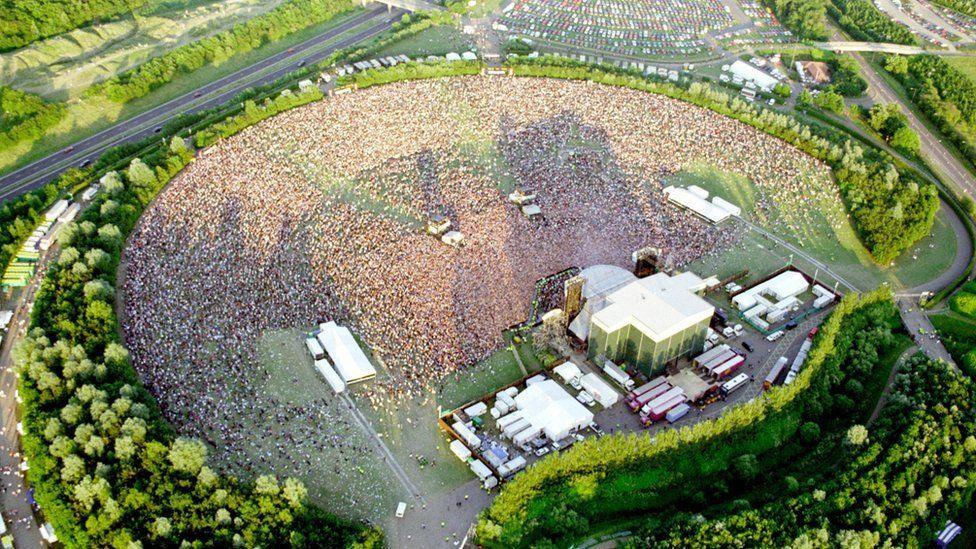 National Bowl, Milton Keynes, from the air