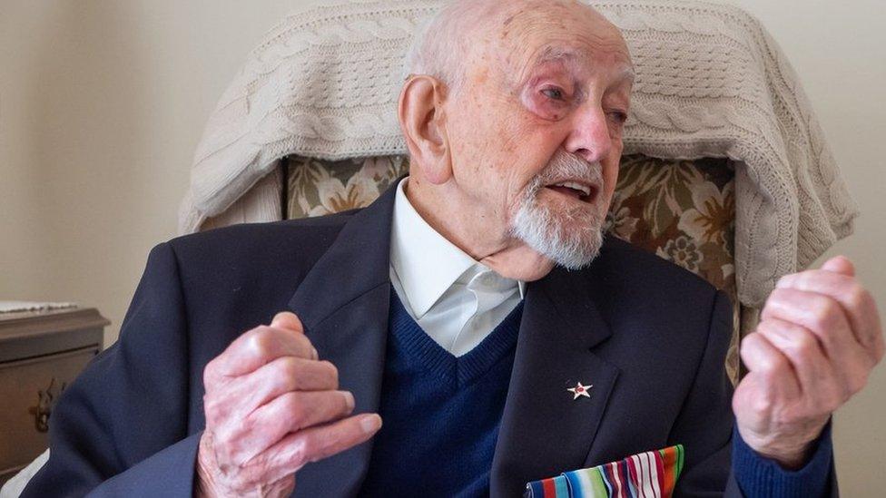 Veteran Ted Cordery at his home in Oxford