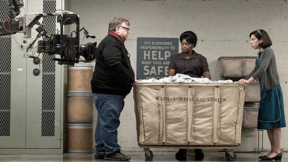 Guillermo del Toro, Octavia Spencer and Sally Hawkins