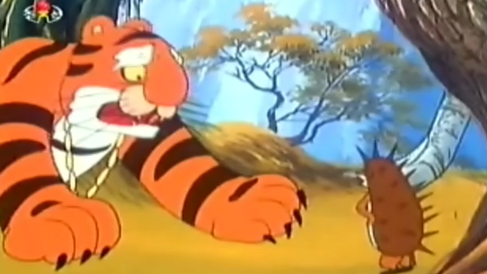 Scene from The Hedgehog Defeats the Tiger