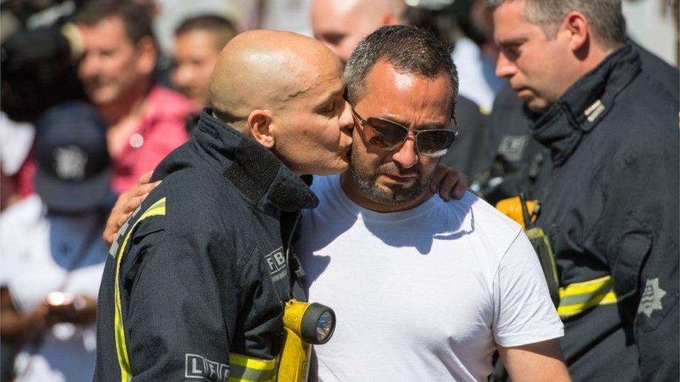 Friends - firefighter Dave Badillo and Manfred ‘Manny’ Ruiz (in white t-shirt)