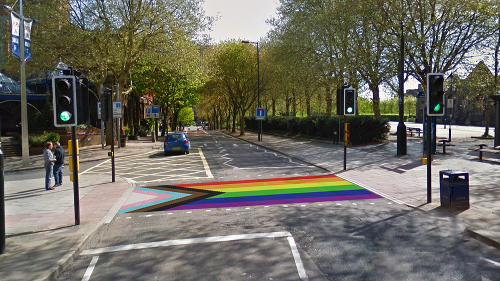 An artist's impression of the rainbow crossing