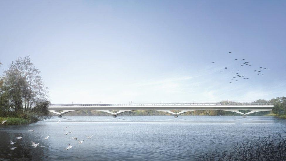 CGI of Colne Valley Viaduct