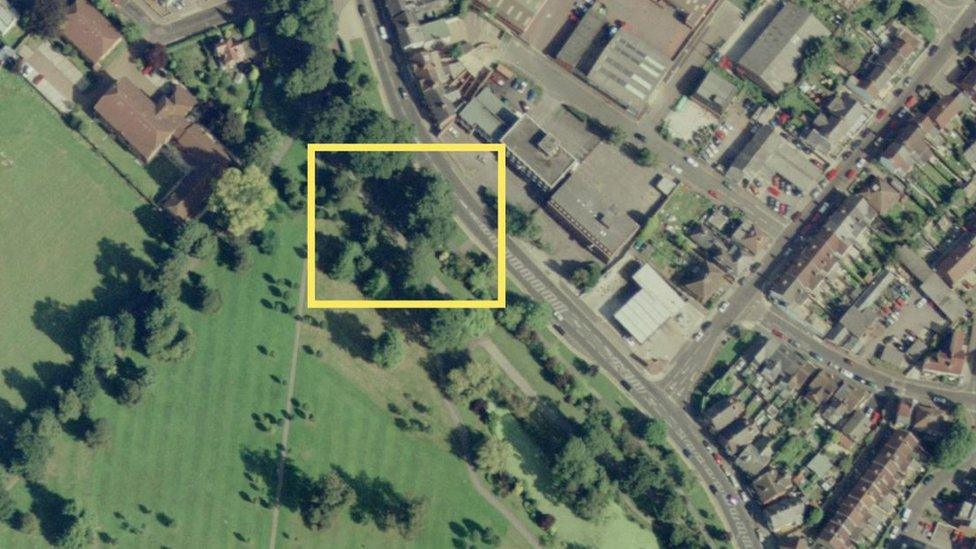 A map of where the baby's body was found at Manor Park