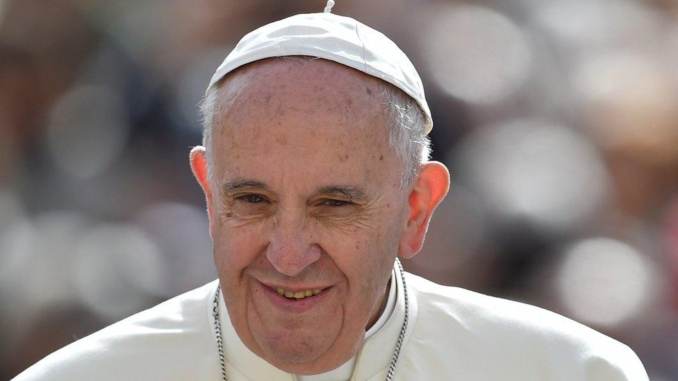 Pope at the Vatican on 13 April 2016