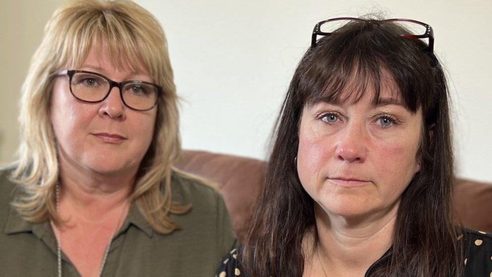 Lisa Jarmany, sister, and Claire Fulcher, partner