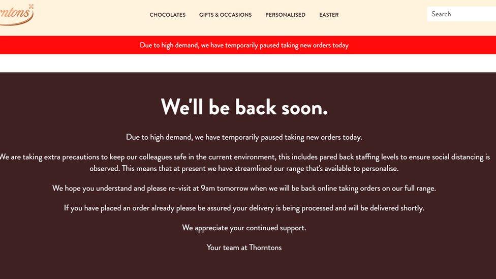 Thorntons website