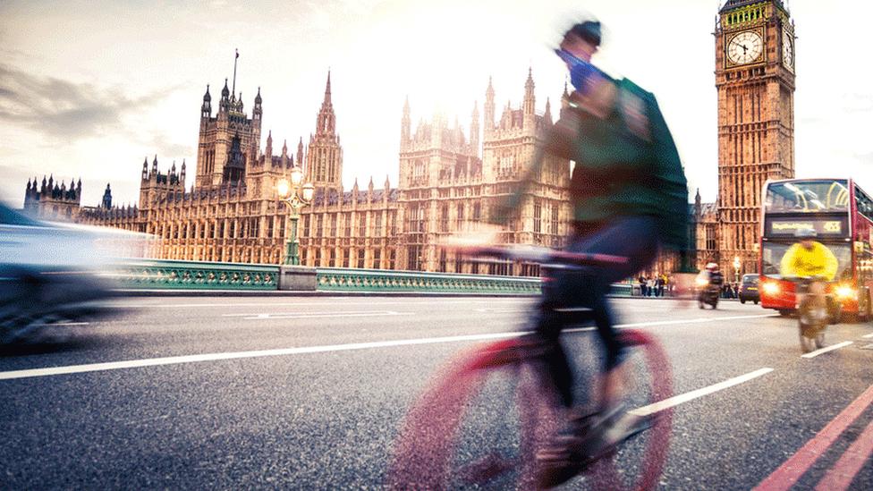 Cyclist in London