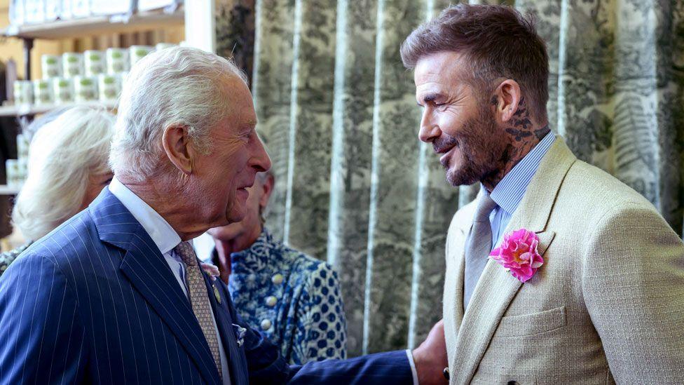 David Beckham and King Charles 