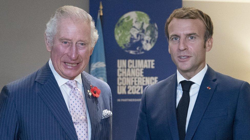 King Charles III and Emmanuel Macron