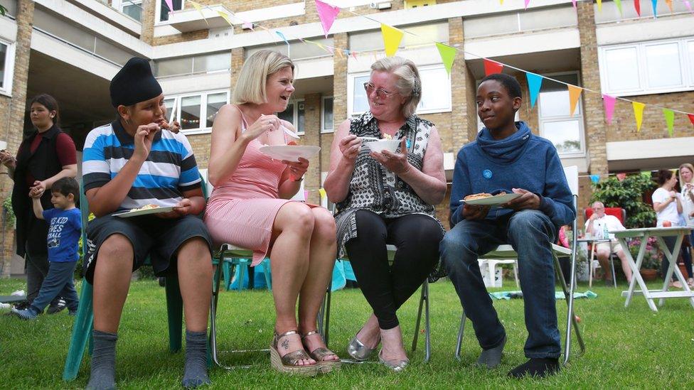 Community lunch in Hackney in 2016