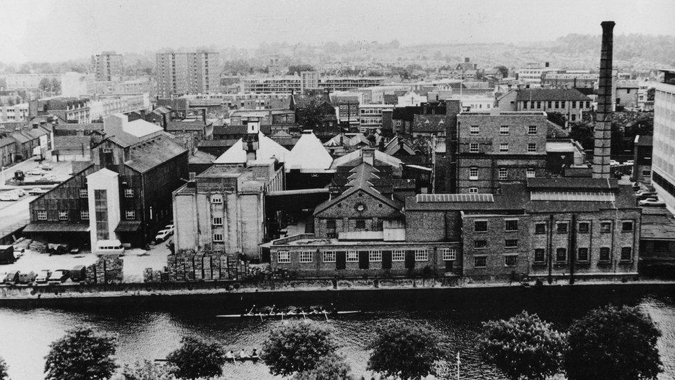 The old Charles Wells brewery in Bedford