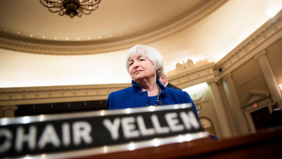 Federal Reserve Chairman Janet Yellen arrives for a hearing of the Joint Economic Committee on Capitol Hill, November 29, 2017, in Washington, DC.