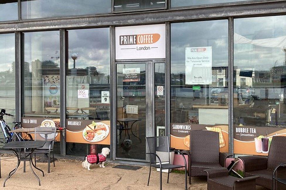 Coffee shop in Royal Docks